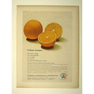 Diamond International Corporation Packaging Advertisement Oranges 1960s Vintage